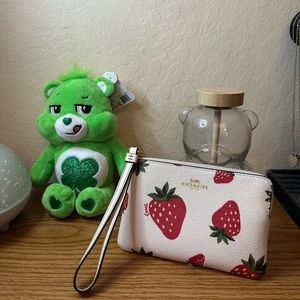 Coach strawberry wristlet
